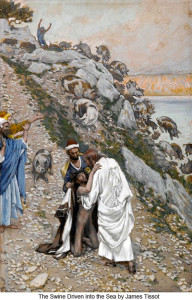 James_Tissot_The_swine_driven_into_the_sea_400