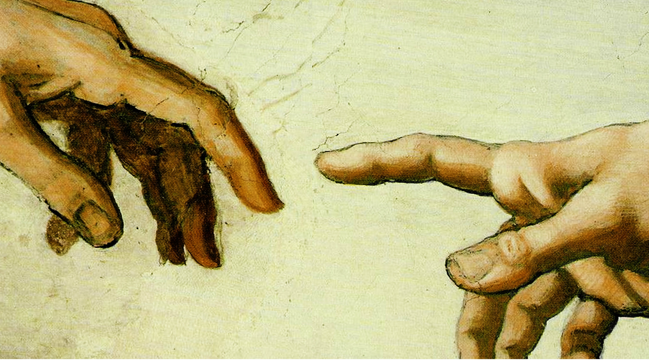 St. Augustine Gods Hand Reaching for Man